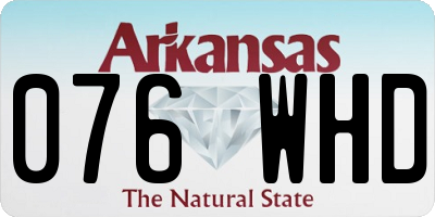 AR license plate 076WHD