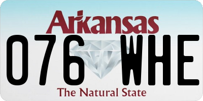 AR license plate 076WHE
