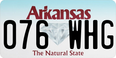 AR license plate 076WHG