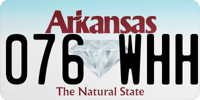 AR license plate 076WHH