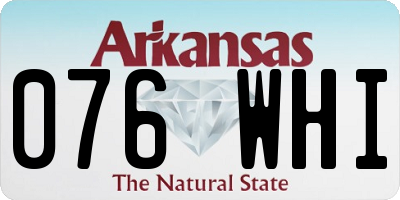 AR license plate 076WHI