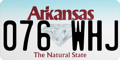 AR license plate 076WHJ