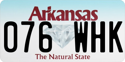AR license plate 076WHK