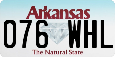 AR license plate 076WHL