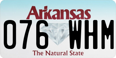 AR license plate 076WHM