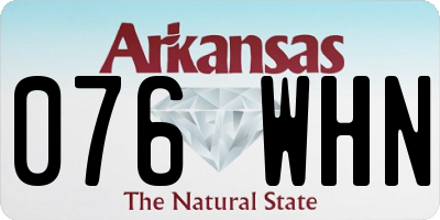 AR license plate 076WHN