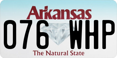AR license plate 076WHP