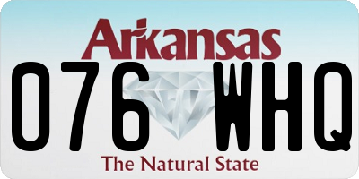 AR license plate 076WHQ