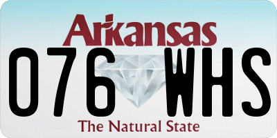 AR license plate 076WHS