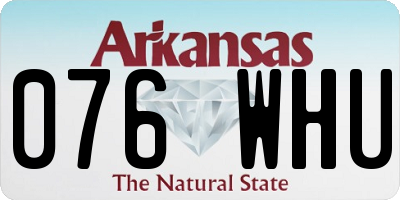 AR license plate 076WHU