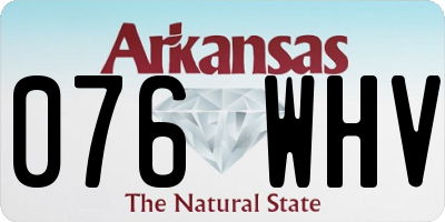 AR license plate 076WHV