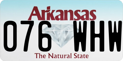AR license plate 076WHW