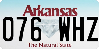 AR license plate 076WHZ