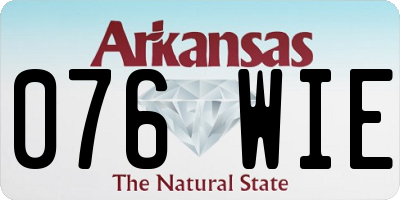 AR license plate 076WIE