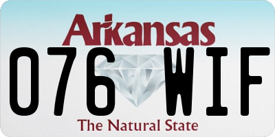 AR license plate 076WIF