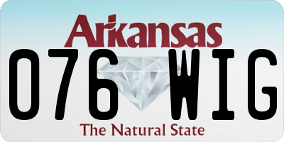 AR license plate 076WIG