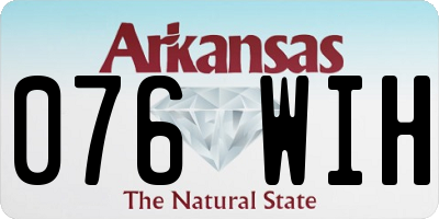 AR license plate 076WIH