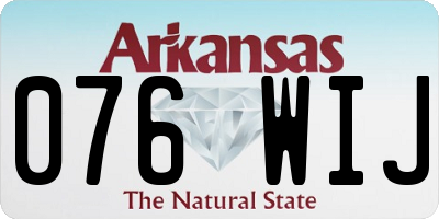 AR license plate 076WIJ