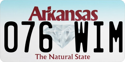 AR license plate 076WIM