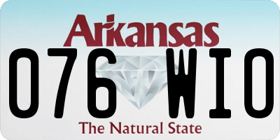 AR license plate 076WIO