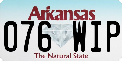AR license plate 076WIP