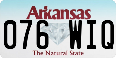 AR license plate 076WIQ