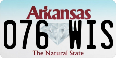 AR license plate 076WIS