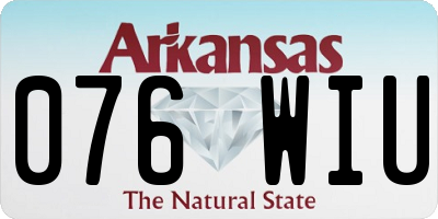 AR license plate 076WIU