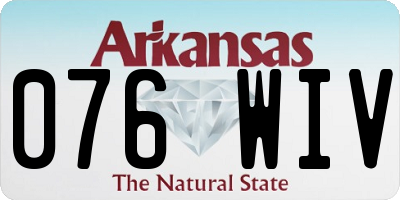 AR license plate 076WIV