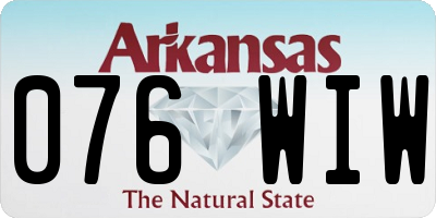 AR license plate 076WIW