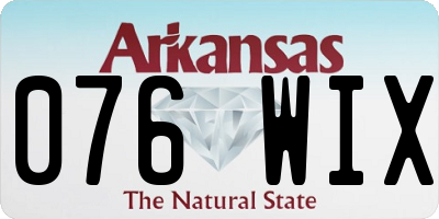 AR license plate 076WIX