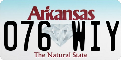 AR license plate 076WIY