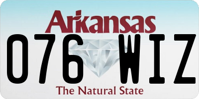 AR license plate 076WIZ