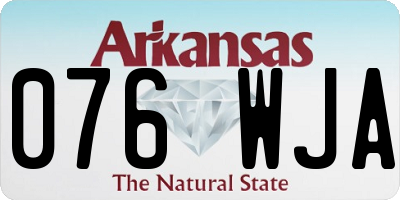 AR license plate 076WJA