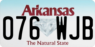 AR license plate 076WJB