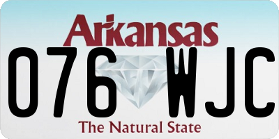 AR license plate 076WJC