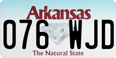 AR license plate 076WJD
