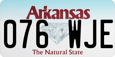 AR license plate 076WJE