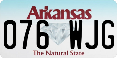 AR license plate 076WJG