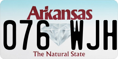 AR license plate 076WJH