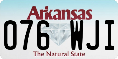 AR license plate 076WJI