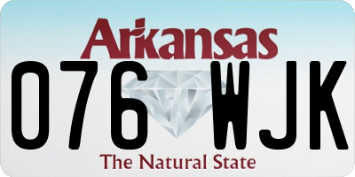 AR license plate 076WJK