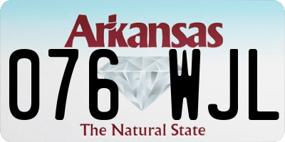 AR license plate 076WJL