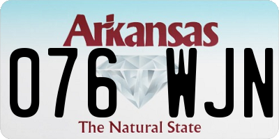 AR license plate 076WJN