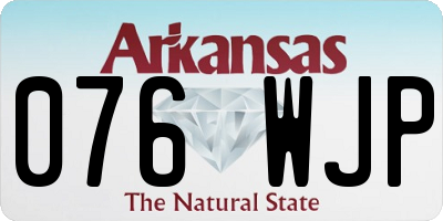 AR license plate 076WJP