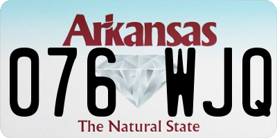 AR license plate 076WJQ