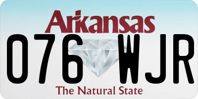 AR license plate 076WJR