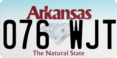 AR license plate 076WJT