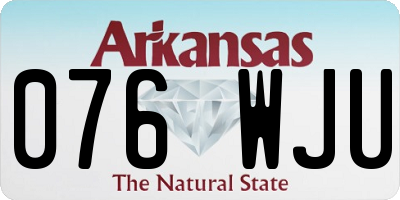 AR license plate 076WJU