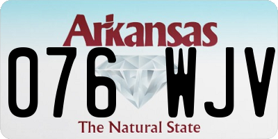 AR license plate 076WJV